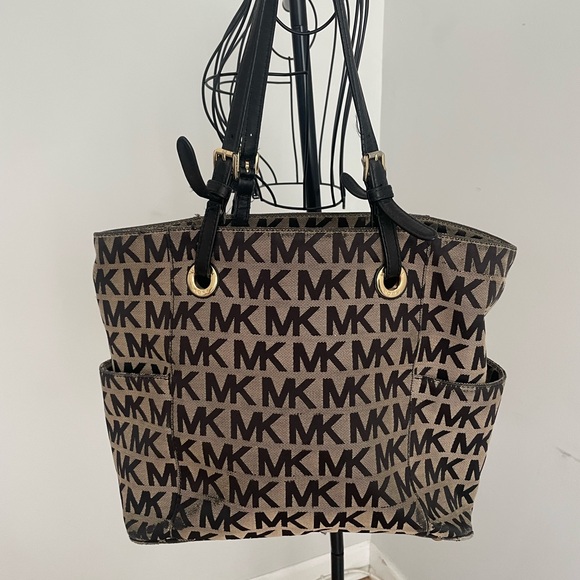 Michael Kors Accessories - Michael Kors Black and Brown Logo Tote